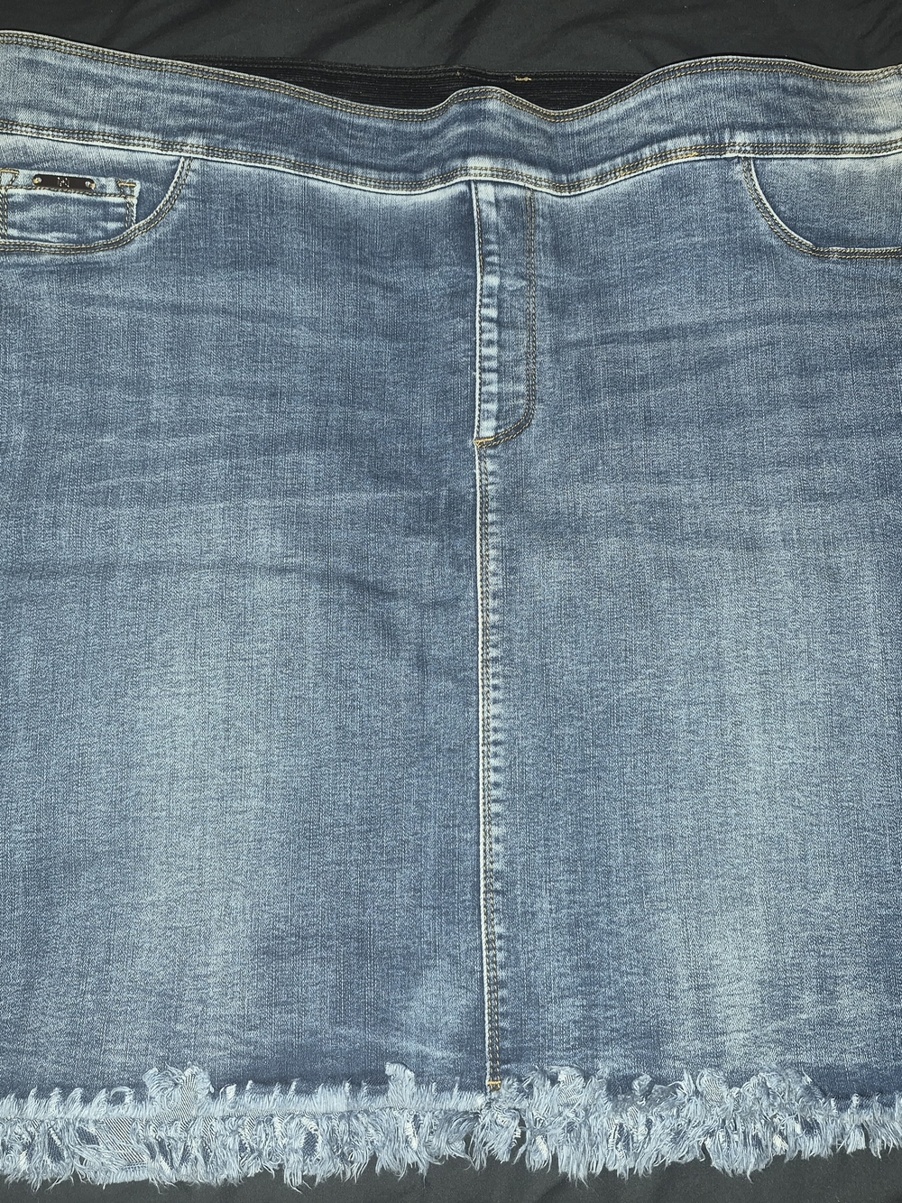 NWT Coco + Carmen Light Blue Denim Mini Skirt with Frayed Edge - XXL